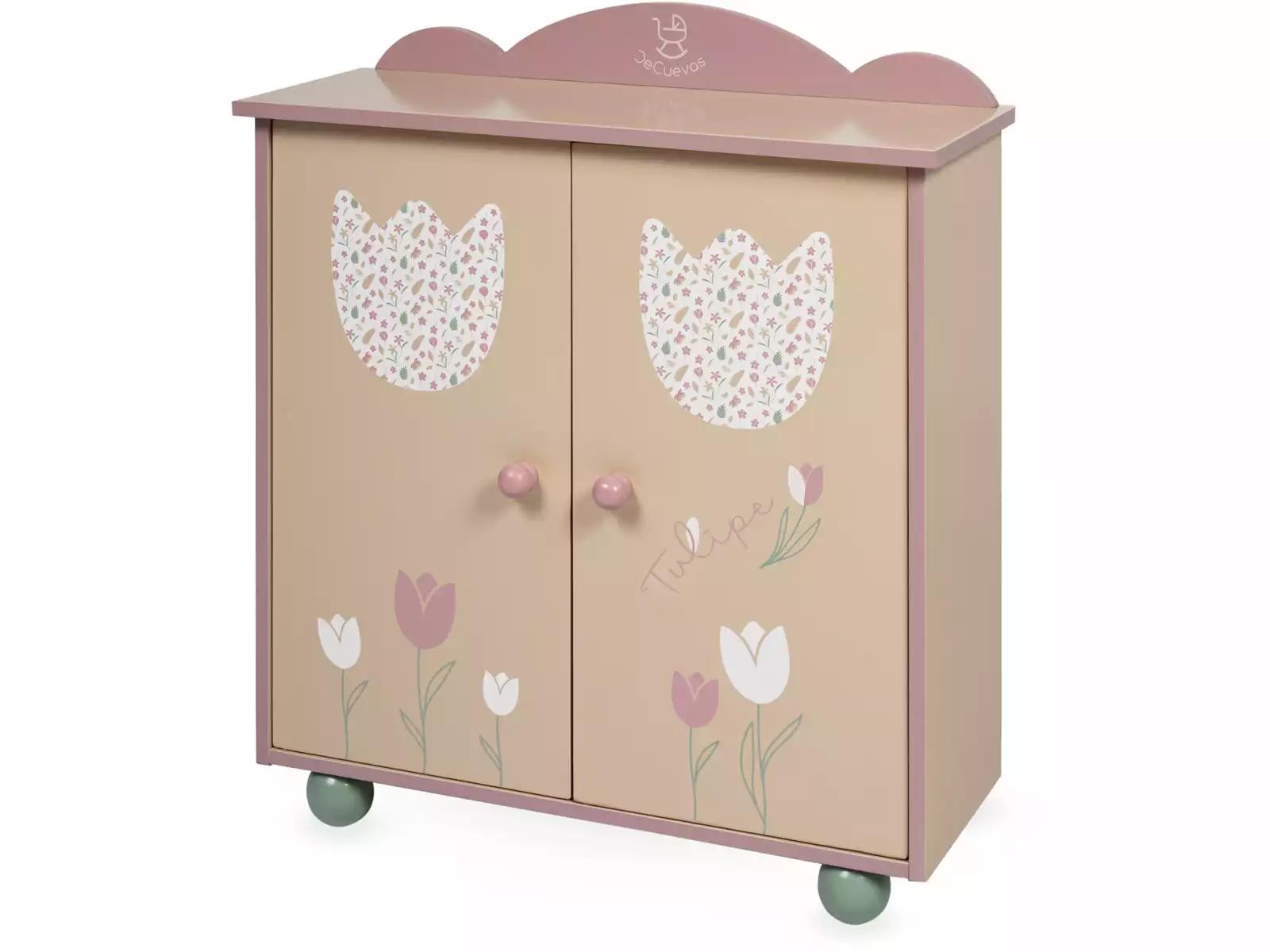 Armario de Madera para Muñecas Tulipe con Perchas