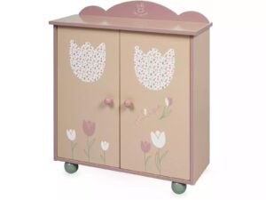 Armario de Madera para Muñecas Tulipe con Perchas