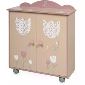 Armario de Madera para Muñecas Tulipe con Perchas