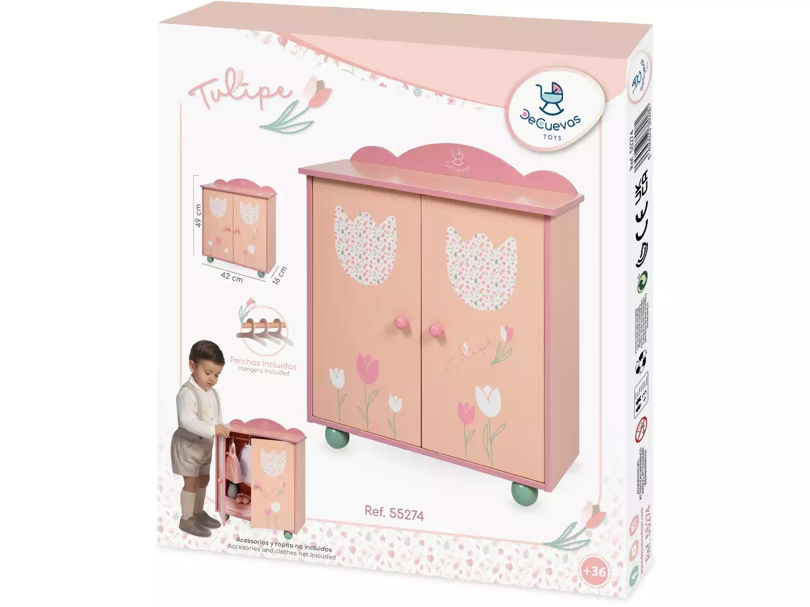 Armario de Madera para Muñecas Tulipe con Perchas - Imagen 3