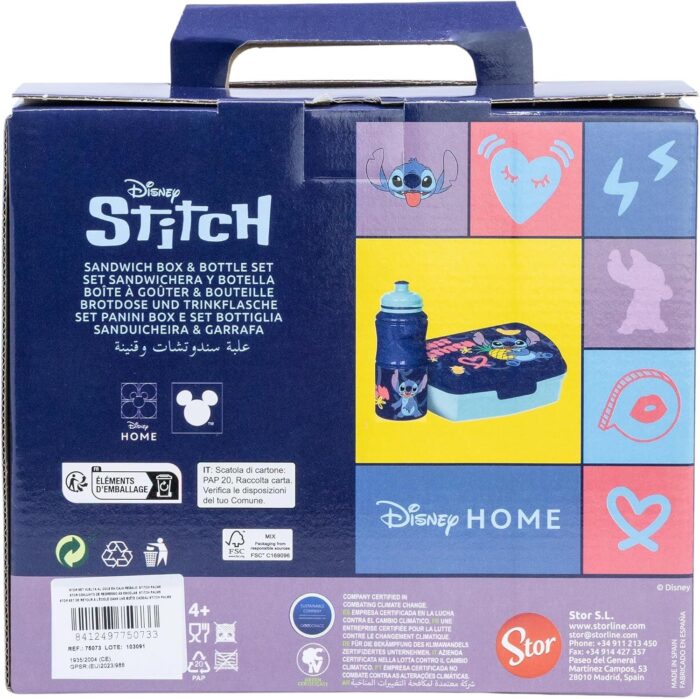 Set Sandwichera y Botella Stitch - Imagen 2