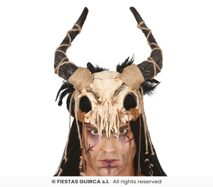 MEDIA MASCARA CALAVERA CARNERO HQ - Imagen 1