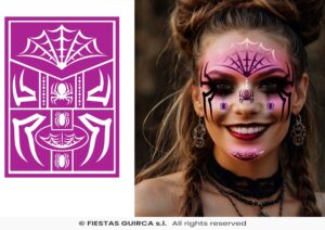 PLANTILLA MAQUILLAJE ARAÑA 14X20 CM