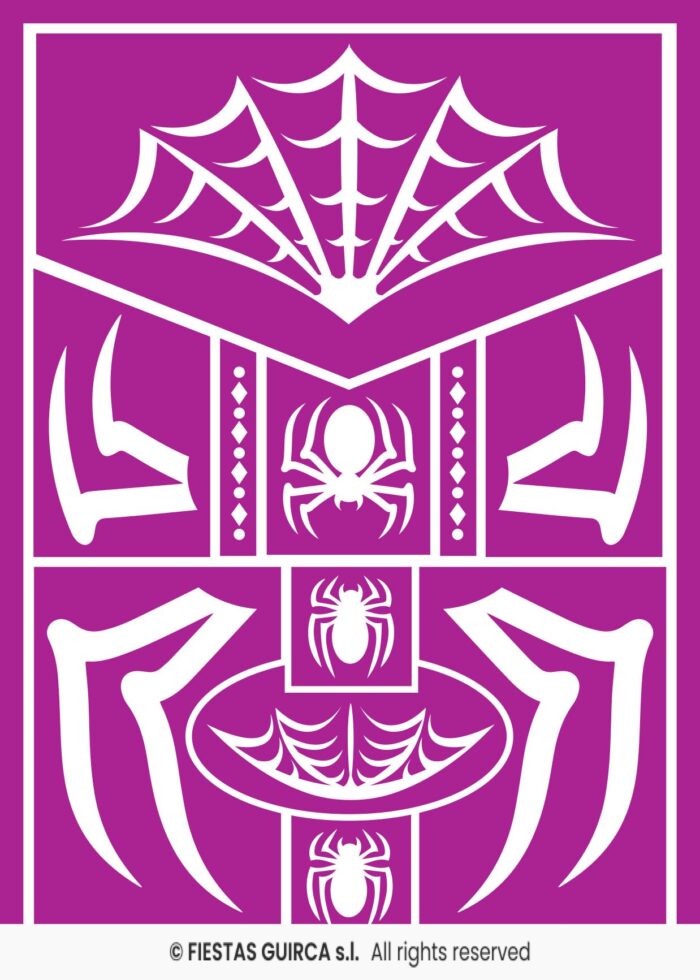PLANTILLA MAQUILLAJE ARAÑA 14X20 CM - Imagen 2