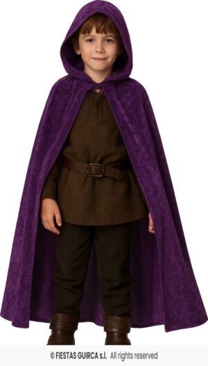 CAPA LILA TERCIPELO CAPUCHA 100 CMS.