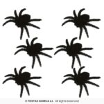 SET DE 6 ARAÑAS PELUDAS NEGRAS 6 CMS