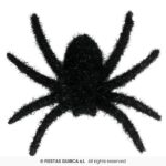 SET DE 6 ARAÑAS PELUDAS NEGRAS 6 CMS - Imagen 2