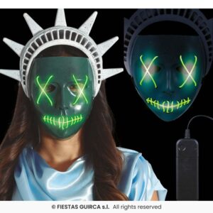 MASCARA LIBERTAD CON LUZ, PVC