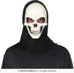 MASCARA CALAVERA CON CAPUCHA PVC - Imagen 2
