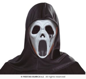 MASCARA ASESINO CON CAPUCHA, PVC