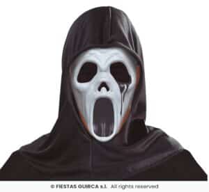 MASCARA ASESINO CON CAPUCHA, PVC