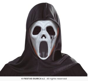 MASCARA ASESINO CON CAPUCHA, PVC