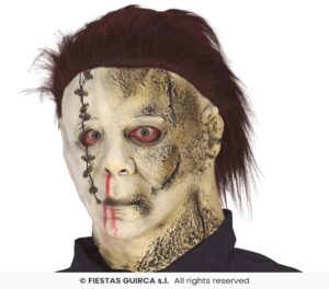 MASCARA CON PELO ASESINO CUERO, LATEX