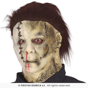 MASCARA CON PELO ASESINO CUERO, LATEX