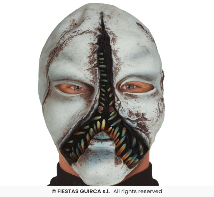 MASCARA MONSTRUO CON DIENTES, LATEX - Imagen 1