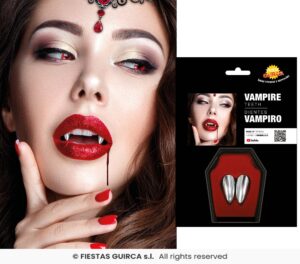 Colmillos vampiro plateados