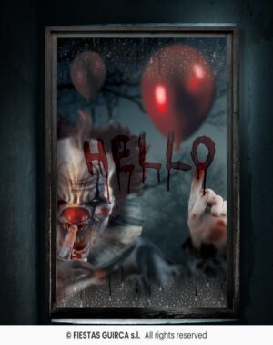 DECORACION VENTANA PAYASO 80X120 CMS