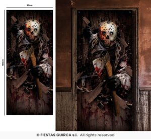 DECOR. PUERTA ASESINO HACHA 80 X 180 CMS