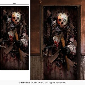 DECOR. PUERTA ASESINO HACHA 80 X 180 CMS