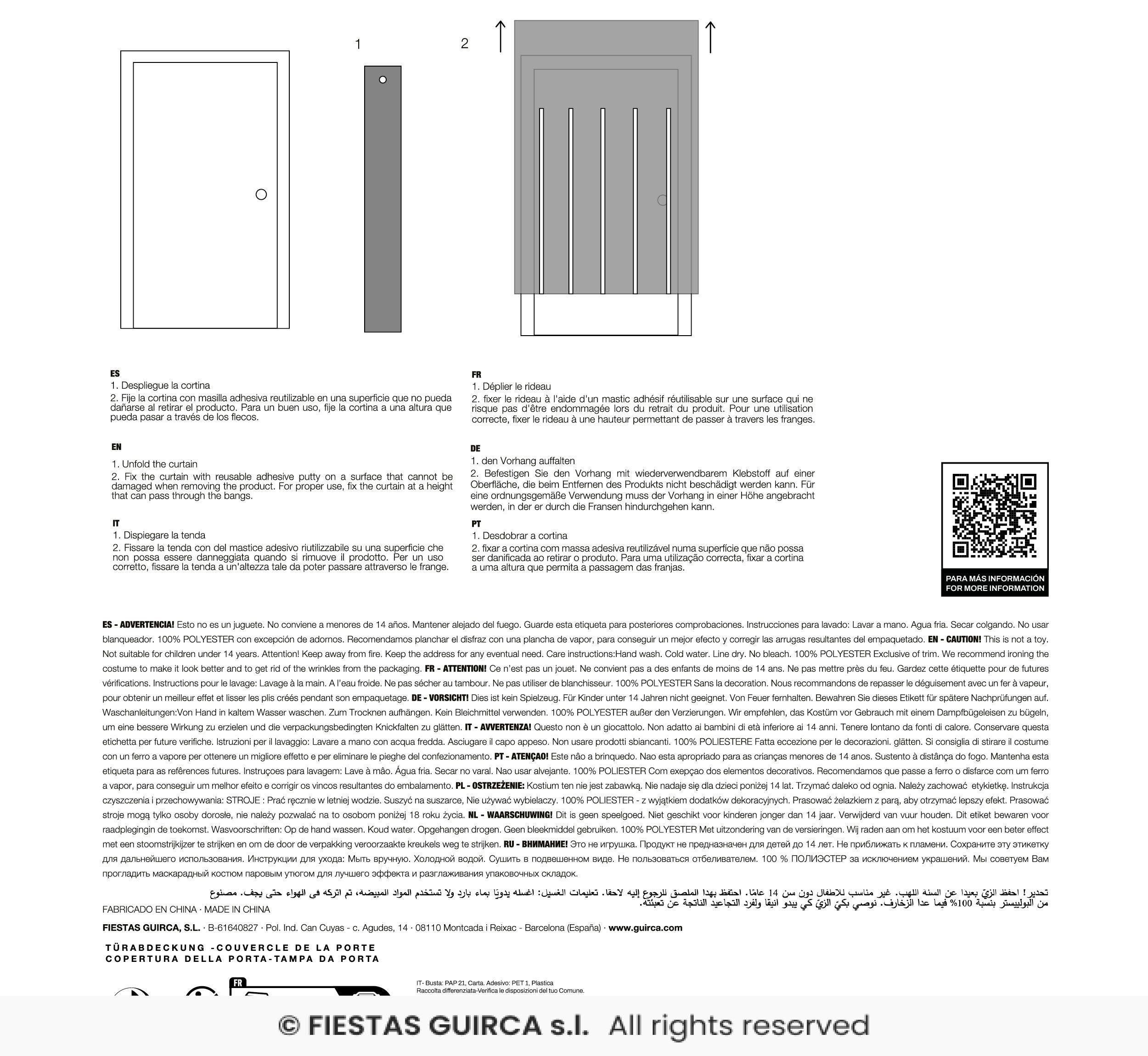 DECOR. PUERTA ASESINO HACHA 80 X 180 CMS - Imagen 3