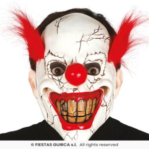 MASCARA PAYASO TERROR CON PELO LATEX