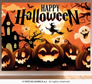 PHOTOCALL PARTY HAPPY HALLOWEEN TELA 220X150 CM