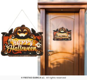 LETRERO CALABAZA 32X24 CM MADERA