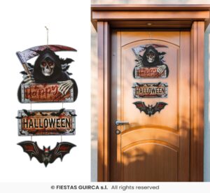 LETRERO 3 PARTES MUERTE MADERA 60 CM