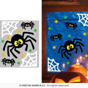 DECORACION GEL ARAÑAS 20X25 CM