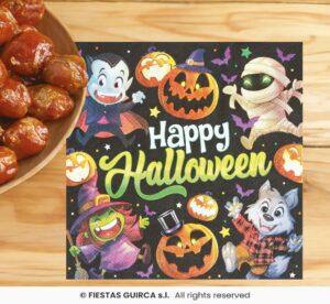 BOLSA 20 SERVILLETAS MONSTRUITOS 16X16 CMS