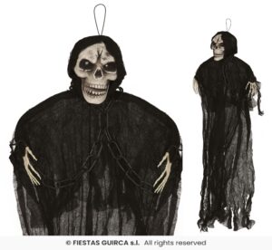 COLGANTE ESQUELETO CADENAS 90 CMS.LUZ