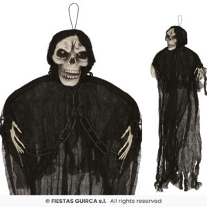 COLGANTE ESQUELETO CADENAS 90 CMS.LUZ