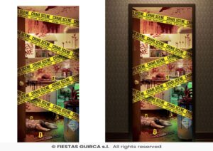 DECO PUERTA "CRIME SCENE" TELA 80X180 CM