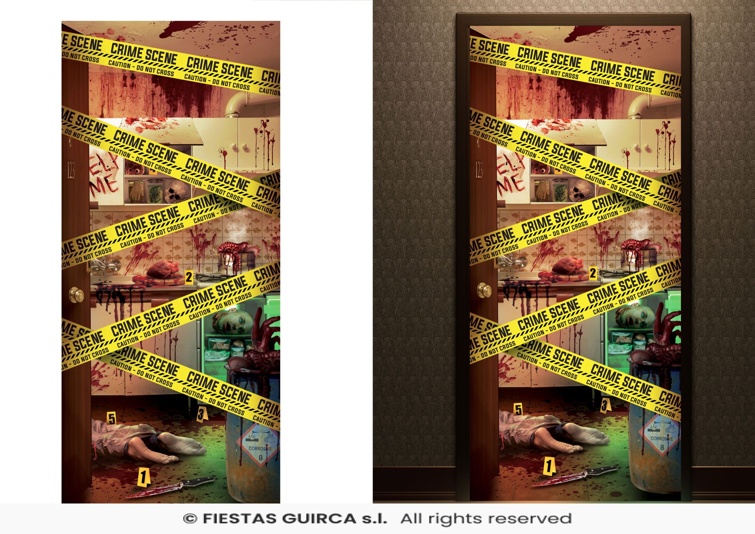DECO PUERTA "CRIME SCENE" TELA 80X180 CM
