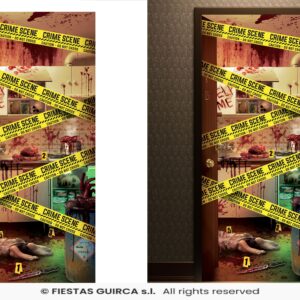 DECO PUERTA "CRIME SCENE" TELA 80X180 CM