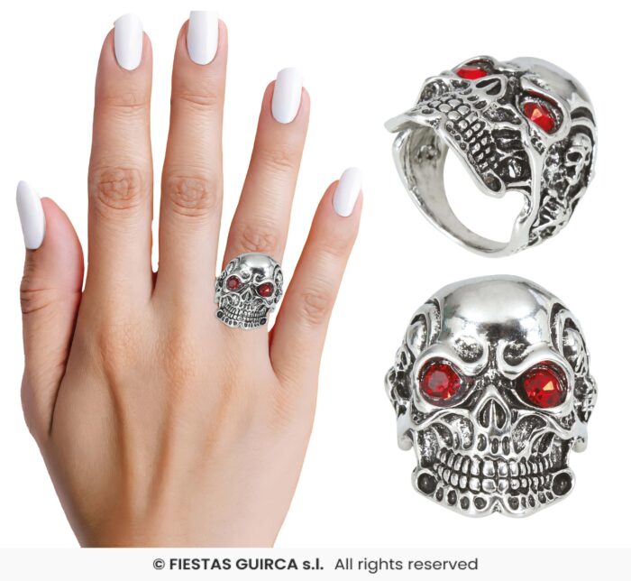 ANILLO CALAVERA METAL - Imagen 1