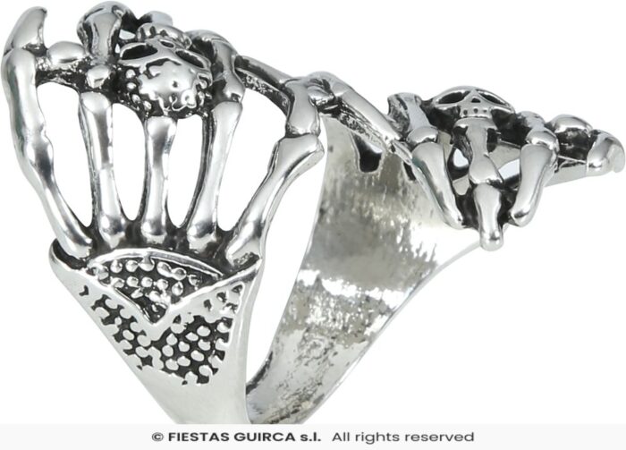 ANILLO MANOS ESQUELETO METAL - Imagen 3