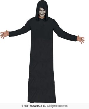 TUNICA CON CAPUCHA, NEGRA, ADULTO, TALLA L