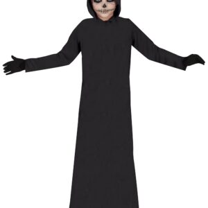 TUNICA CON CAPUCHA, NEGRA, INFANTIL, 10-12 AÑOS