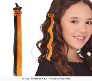MECHON CALABAZA NARANJA Y NEGRO 40 CMS