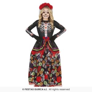 DISFRAZ CATRINA FLORES 10-12 Años