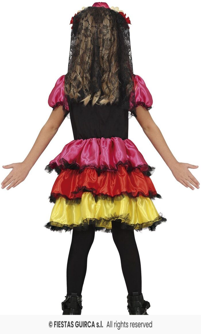 DISFRAZ CATRINA COLORES 3-4 Años - Imagen 2