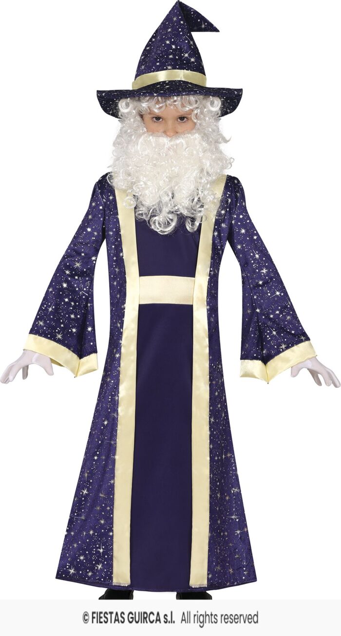 DISFRAZ MAGO MERLIN MAGICIAN 5-6 AÑOS - Imagen 1