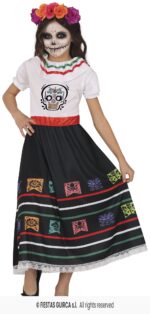 DISFRAZ CALAVERA CATRINA 5-6  AÑOS
