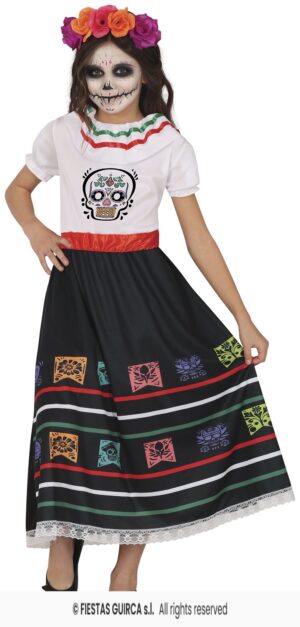 DISFRAZ CALAVERA CATRINA 7-9  AÑOS