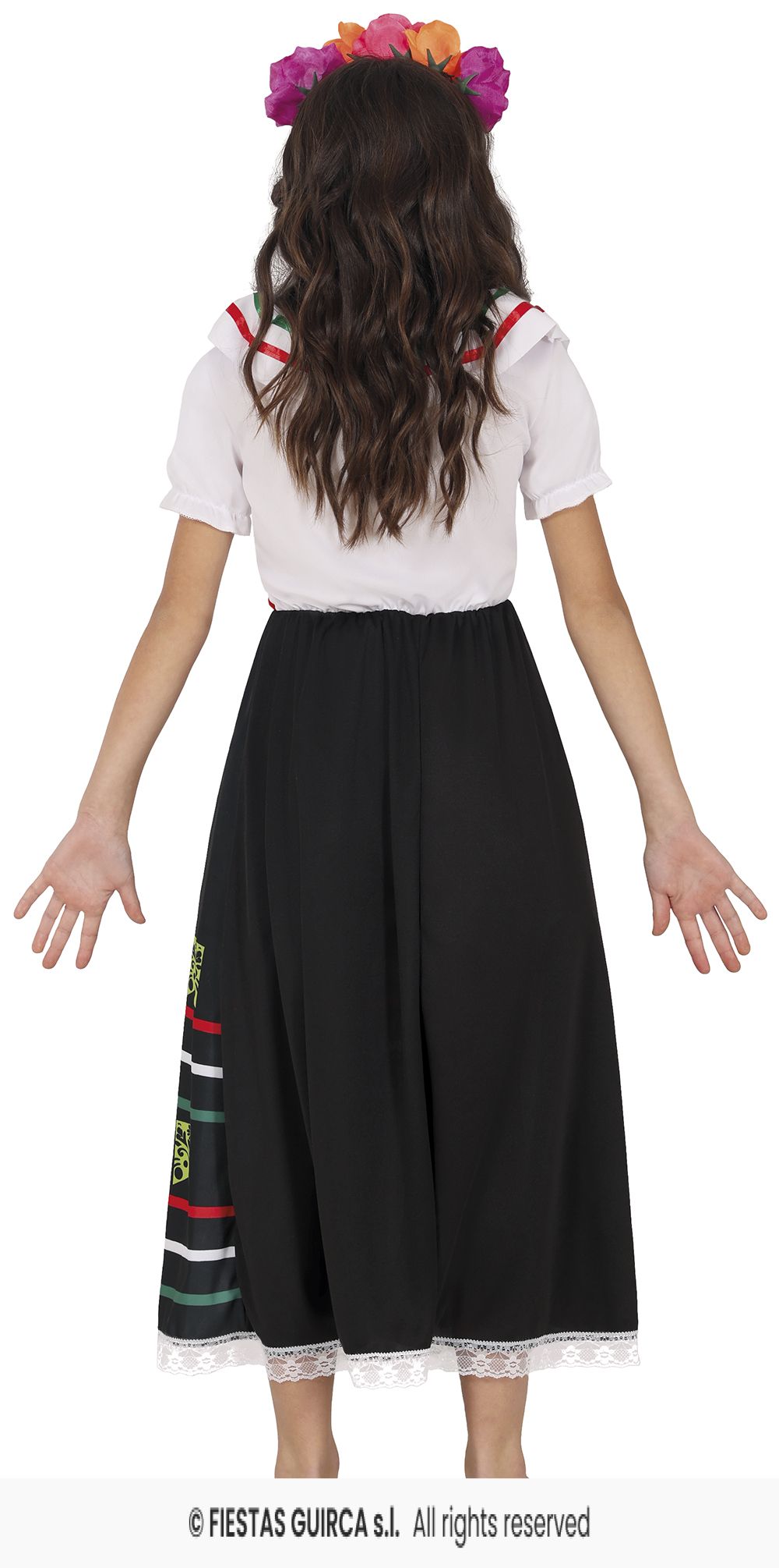 DISFRAZ CALAVERA CATRINA 7-9 AÑOS - Imagen 2