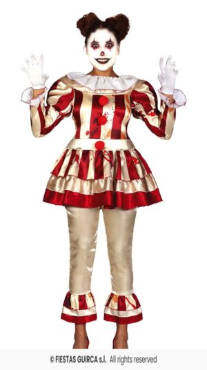 DISFRAZ PAYASA ASESINA STRIPED (M)