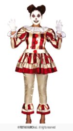 DISFRAZ PAYASA ASESINA STRIPED (L)