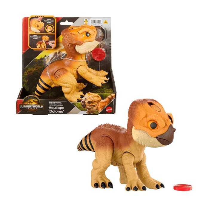 Jurassic World Furia Aplacada Aquilops “Dolores” – Dinosaurio interactivo electrónico - Imagen 1