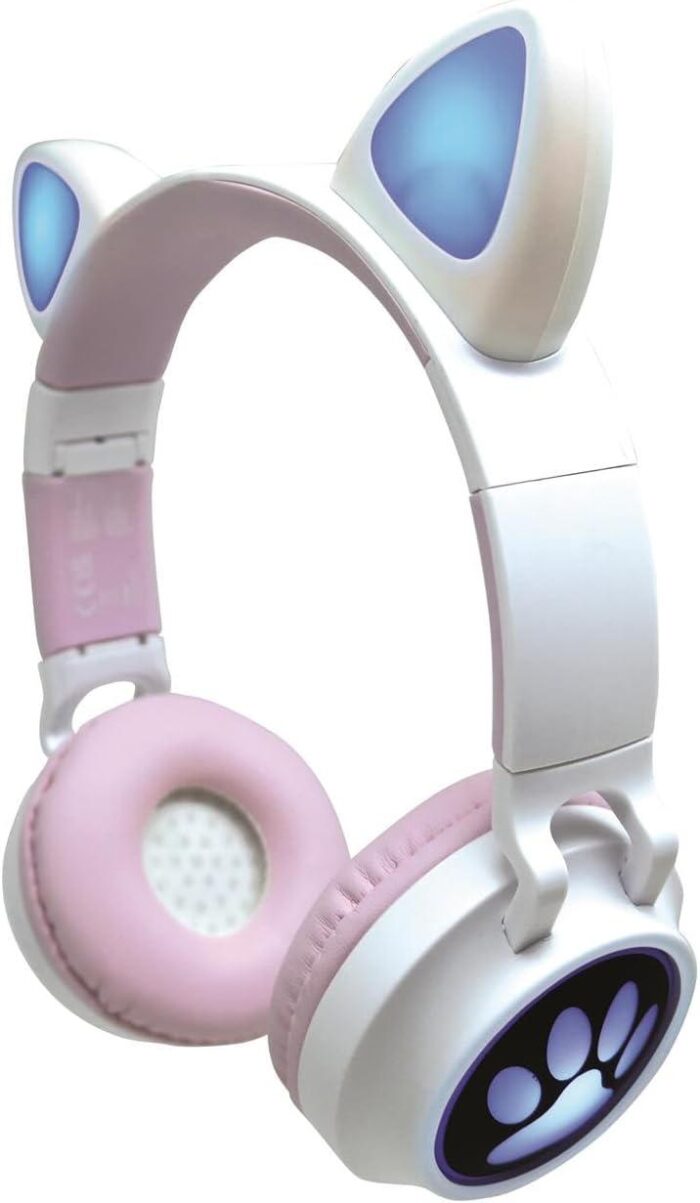Auriculares inalámbricos Recargables 2 en 1 con Luces, Sonido estéreo, Inalámbrico con Cable, Plegab - Imagen 1